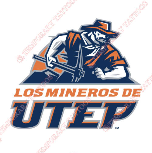 UTEP Miners Customize Temporary Tattoos Stickers NO.6767